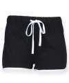 ST69/SK69 SK069 Ladies Retro Fit Shorts Black / White colour image