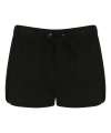 ST69/SK69 SK069 Ladies Retro Fit Shorts Black / Black colour image