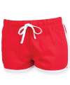 ST69/SK69 SK069 Ladies Retro Fit Shorts Red / White colour image