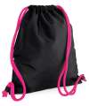 BG110 NEW Icon Drawstring Backpack Black / Fuchsia colour image