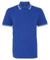 AQ011 Mens Classic Fit Tipped Polo Royal / White colour image