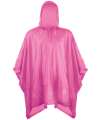 SC010 Plastic Rain Poncho Fuchsia colour image