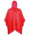 SC010 Plastic Rain Poncho Red colour image