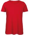 TW043 Womens Organic Cotton T-shirt Red colour image
