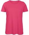 TW043 Womens Organic Cotton T-shirt Fuchsia colour image