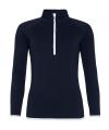 JC036 Girlie Cool ½ Zip Sweat French Navy / Arctic White colour image