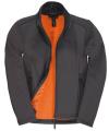 BA661F B & C Ladies Softshell Jacket Dark Grey / Neon Orange colour image