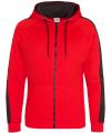 JH066 JH066 Polyester Zoodie Fire Red / Black colour image