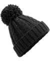 B480 Cable Knit Melange Beanie Black colour image