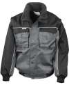 R071x Zip Sleeve Heavy Duty Jacket Grey / Black colour image