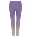 TL300 Tombo Ladies Seamless Fade Leggings Purple / Light Grey Marl colour image