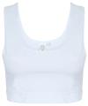 ST236 Skinni Fit ladies Crop top White colour image