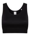 ST236 Skinni Fit Ladies Crop Top Black / Black colour image
