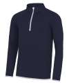 JC031 Mens Cool 1/2 Sleeve Sweat French Navy / Arctic White colour image