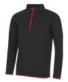 JC031 Mens Cool 1/2 Sleeve Sweat Jet Black / Fire Red colour image