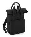BG118 Twin Handle Roll-Top Backpack Black colour image