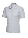 UC115 Ladies Ultra Poloshirt Heather Grey colour image