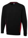 UC217 Two tone Sweatshirt Black / Red colour image