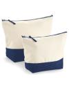W544 Dipped Base Canvas Accessory Bag Natural / Navy colour image