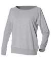 ST513 Ladies Slounge Sweat Heather Grey colour image