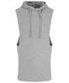 JC053 Urban Sleeveless Muscle Hoodie Sports Grey colour image