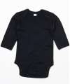 BZ30 Long Sleeved Baby Grow Black colour image