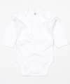 BZ30 Long Sleeved Baby Grow White colour image
