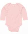 BZ30 Long Sleeved Baby Grow Powder Pink colour image