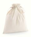 W118 Organic cotton Draw Cord Bag Natural colour image