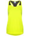 JC027 Just Cool By AWDIS Girlie Cool Workout Vest Yellow/Black colour image