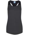 JC027 Just Cool By AWDIS Girlie Cool Workout Vest charcoal/Black colour image