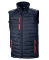 R238 Result Black Compass Softshell Gilet Navy / Red colour image