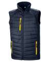 R238 Result Black Compass Softshell Gilet Navy / Yellow colour image