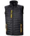 R238 Result Black Compass Softshell Gilet Black / Yellow colour image