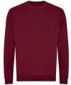 JH230 Organic Sweatshirt Burgundy colour image