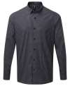 PR252 Mens Maxton Check Long Sleeve Shirt Steel / Black colour image
