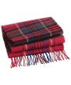 B489 Classic Check Scarf Red Check colour image