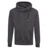 JH021 Cross Neck Hoodie Charcoal colour image
