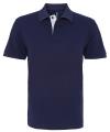 AQ012 Mens Classic Fit Contrast Polo Navy / White colour image