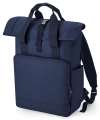BG118L Recycled Twin Handle Roll-Top Laptop Backpack Navy Dusk colour image