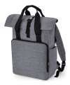 BG118L Recycled Twin Handle Roll-Top Laptop Backpack Grey Marl colour image