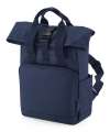 BG118S SMALL - Recycled Mini Twin Handle Roll-Top Backpack Navy Dusk colour image