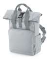 BG118S SMALL - Recycled Mini Twin Handle Roll-Top Backpack Light Grey colour image