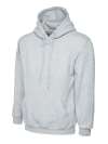 UC510 Ladies Deluxe Hooded Sweatshirt Heather Grey colour image