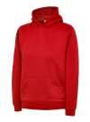 UX8 Children’s Hooded Sweatshirt Red colour image