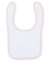 LW82T Baby Bibs White / Pale Pink colour image