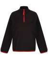 TRF679 Kids 1/2 Zip Micro Fleece Black / Classic Red colour image