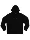 COR52P Unisex Oversized Heavyweight Pullover Hoodie Black colour image