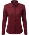 PR352 Women's Maxton Check Long Sleeve Shirt Black / Red colour image