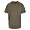 BY102 Heavy oversized tee Olive Green colour image